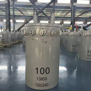 Transformador Monofásico Sumergido en Aceite para Montaje en Poste, Doble Voltaje ANSI Estándar 13.2kV 7.62kV para Sistemas de Distribución - Product Image 2