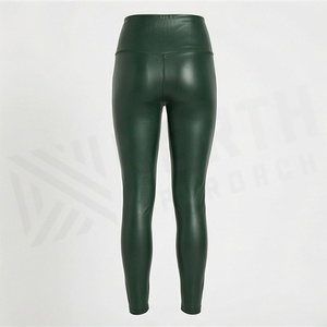 Leggings en similicuir de haute qualité, couleur personnalisable, coupe ajustée, vêtements de sport pour femmes - Product Image 2