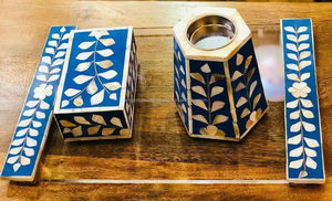 Bandeja de Servir en Forma de Estrella con Incrustaciones de Nácar Indio Hecha a Mano con Detalles Intrincados de Concha Marina por Artesanos - Product Image 5