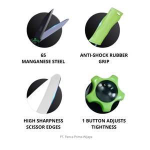 Sécateur manuel de jardin haute qualité 53 cm, lame en acier allié, ciseaux de taille-haie, poignée en plastique durable pour la coupe des branches de pelouse - Product Image 3