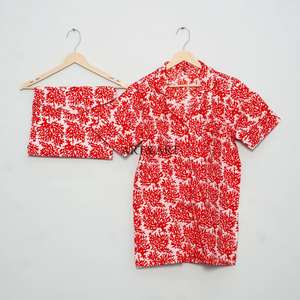 Conjunto de Pijama Corto de Algodón 100% Indio para Mujer, para Fiesta Nupcial, Verano, Primavera, con Bolsa de Algodón, Ligero - Product Image 6