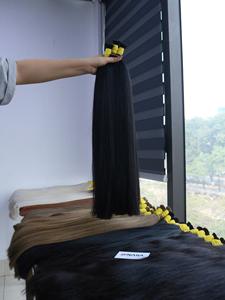 Precio al por mayor Extensiones de cabello a granel 100% cabello vietnamita 1 paquete 100 gramos Colores oscuros Super Doble dibujado 22 pulgadas Recto - Product Image 3