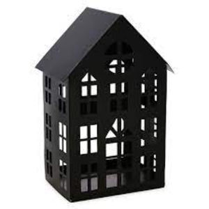 Casa de Pájaros Metálica Amarilla, Decoración de Jardín, Portavelas Colgante para Velas de Té, Linterna con Forma de Cabaña, Decoración para Interiores y Exteriores, Regalo - Product Image 5