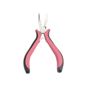 Kit de Pinzas Profesionales de Acero Inoxidable para Extensiones de Cabello, Más Vendido, con Mangos Rosados y Negros para Remover Anillos de Microquitaadhesivos de Queratina - Product Image 2