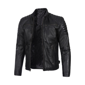 Unisex Brown Linen Motorcycle <b>Jacket</b> Crew Neck Pullover Polyester Lining Casual Front Logo Winter Biker Style OEM Service Letter - Product Image 3