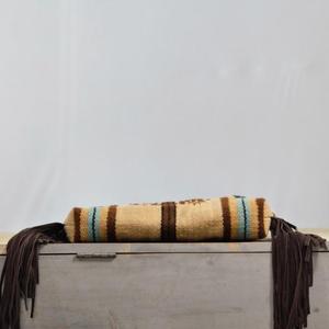 Bolso de Hombro Bohemio de Cuero Genuino con Patrón Geométrico, Decoración de Borlas, Cierre de Cremallera, Correa Única, para Uso Diario en Todas las Estaciones - Product Image 5