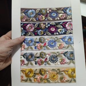 Tela de encaje bordada de diseñador de lujo para vestido, ribete de encaje floral bordado, decoración de prendas, proveedor de textiles - Product Image 1