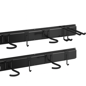 <b>Wall</b> Mounted Double <b>Hook</b> <b>Wall</b> Organizer <b>For</b> Garage Double Wide <b>Hook</b> 2mm Garage Rail System Durable Utility Storing GAPGAR003 - Product Image 6