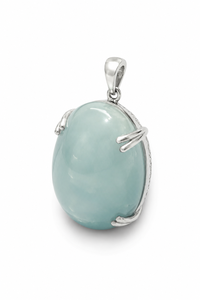 Aquamarine Pendant in 92.5 Sterling <b>Silver</b> KLSP-50761 - Product Image 2