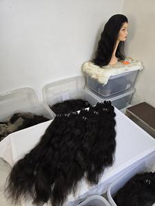 Vente directe d'usine en Inde de haute qualité 100% Extensions de cheveux Remy indiens vierges bruts non transformés - Product Image 2