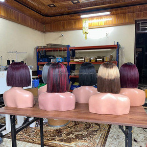 Perruque Bob en gros, perruques vietnamiennes en cheveux humains, perruques lisses en cheveux bruts, perruques Lace Front, perruque lisse ultra droite - Product Image 4