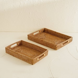 Natural <b>Large</b> Fruit Handmade Rattan Serving <b>Trays</b> - Product Image 4