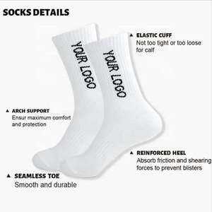 Chaussettes d'hiver personnalisées et avec logo, best-seller, pour hommes et femmes, unisexes, en coton respirant, tricotées, pour le basketball - Product Image 3