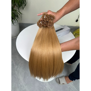 ผมต่อแบบตรงปลายแบนสีน้ำตาลขี้เถ้าผมคนบริสุทธิ์จากเวียดนาม - Product Image 5