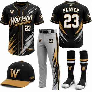 Top Trending Baseball Training Uniform Kit For Adult's Solid Color Sublimation Customized Youth Softball Uniform Set - Product Image 1
