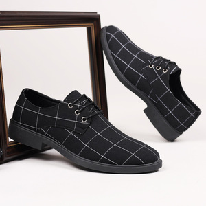 Men's British Style Business Formal Shoes Canvas Insole Lace Up Leather Shoes Casual Suit Shoes Spring British Style Shoes - Product Image 2