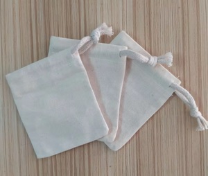 Sacs en mousseline de coton non blanchi, recyclables, à cordon unique, pour thé, café et médicaments, qualité alimentaire - Product Image 1