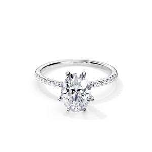 Bague en diamant cultivé en laboratoire éthique, style moissanite, pour bijoux de mariage, disponible pour l'exportation mondiale – Fournisseur indien - Product Image 2