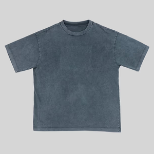 Camiseta Boxy Fit Corta con Logo Personalizado, Alta Calidad, 240 Gsm, 100% Algodón, Lisa, Batik, Hombros Caídos, Lavado Ácido, para Hombre - Product Image 1