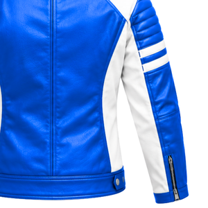 Chaqueta de Cuero Personalizada para Hombre, Estilo Racing, con Protección en los Hombros, Cierre Completo con Cremallera y Costuras Resistentes - Product Image 4