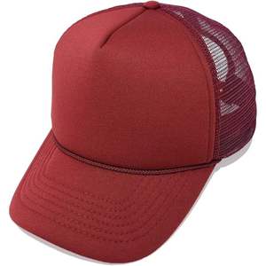 Casquette de camionneur en mousse brodée personnalisée à 5 panneaux pour hommes Casquette de camionneur en maille souple - Product Image 5