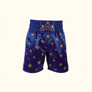 Shorts de boxe Muay Thai pour hommes, impression par transfert thermique, extensibles, sans couture, en polyester, coupe classique, vêtements d'arts martiaux pour adultes - Product Image 3