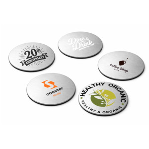 Personalized Reusable Eco-Friendly Modern Stainless Steel Cup <b>Coaster</b> <b>Set</b> with Holder for Bar Supplies and Restaurant Equipment - Product Image 4