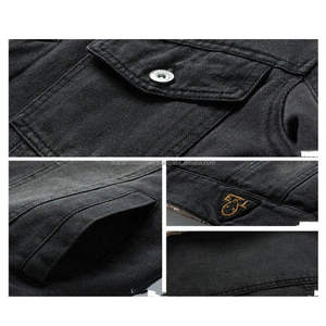 Wholesale Hot Selling Top Quality Breathable Customized Fleeced Denim Winter Jacket for Mens - Product Image 5