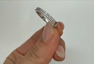 Anillo de Boda de Eternidad Completa con Diamantes Redondos Cultivados en Laboratorio de Oro de 14k y 18k, 0.36 Quilates, Micro Pavé, Anillo Apilable, Venta al por Mayor, Fabricante - Product Image 4