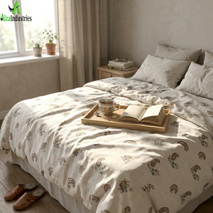 <b>Super</b> <b>King</b> Size 120x120* Pure Cotton Bedsheet Set Floral Paisley Printed Luxury Bedding with 2 <b>Pillow</b> Covers Breathable Quality - Product Image 4