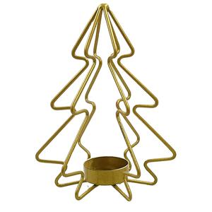 ที่ใส่เทียนทีไลท์ทำด้วยมือสีทองสำหรับคริสต์มาสบ้านบ้านไร่ตกแต่งโต๊ะรับประทานอาหารบรรยากาศไลฟ์สไตล์ - Product Image 1