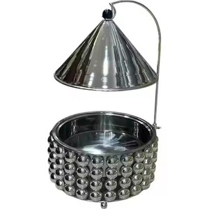 Meilleures ventes : Ensemble de plats à gratin en maille métallique dorée double, chauffe-plats arabe pour buffets d'hôtels de luxe - Product Image 3