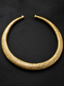Wholesale Handmade Brass Hasli <b>Necklace</b> | Solid Brass Collar <b>Necklace</b> | Traditional <b>Statement</b> Jewelry | OEM & ODM Jewelry Manufa - Product Image 4