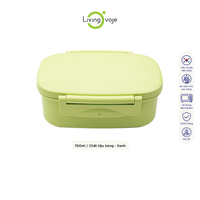 BPA-vrije rechthoekige magnetronbestendige lunchbox met hoge capaciteit, Koreaanse stijl, 700ml, 2 compartimenten, afneembaar, milieuvriendelijk, plastic deksel