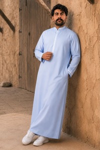 Fournisseur de thobes sur mesure, robe arabe traditionnelle, tissu confortable pour les marques de mode et les commandes en gros - Product Image 3