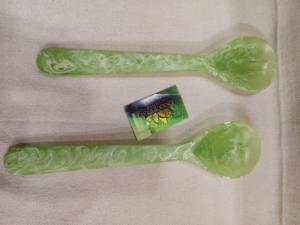 Customized 2024 Eco-Friendly Resin Fork <b>Spoon</b> Cutlery Set Wedding Hotel Kitchen Dinner <b>Salad</b> Serving Ware with Size Options - Product Image 2