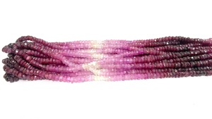 Cuentas de Rubí Natural en Forma de Rondelle, Cuentas de Rubí Facetadas de 3.5mm, Cuentas de Rubí Sombreadas, Hilo de 15 Pulgadas, Precio al por Mayor - Product Image 3