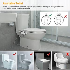 Accessorio Bidet Autopulente con Doppio Ugello per Acqua Fresca, Non Elettrico, per Sedile WC, Compatibile con Acqua Fredda e Calda - Product Image 5