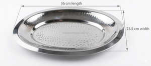 Premium <b>Mirror</b>-Finish Aluminum Banquet Tray – Large Symmetrical Oval Server - Product Image 4