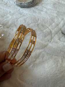 Bracelet en laiton plaqué or de qualité supérieure, fait à la main, traditionnel, classique, vintage, bracelet de mariage pour femmes, bijoux de mode - Product Image 2
