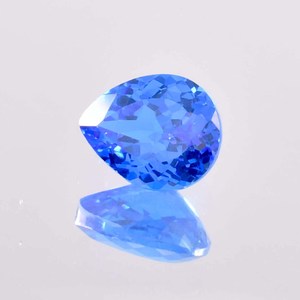 Tanzanite bleue naturelle brillante, taille poire, certifiée GIA, pierre précieuse haut de gamme pour la fabrication de bagues et bijoux, pierre fine - Product Image 4