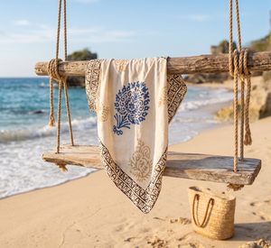 Pañuelo cuadrado de algodón hecho a mano con estampado de bloques, estilo bohemio para mujer, pañuelo para la cabeza, pañuelo de cuello vaquero, pañuelo de cuello occidental con diseño Paisley, venta al por mayor - Product Image 3