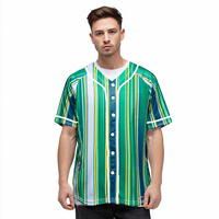 Chemises de baseball oversize pour hommes à prix d'usine, impression par sublimation avec logo personnalisé, épaules tombantes, uniformes d'équipe