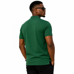 Polo personnalisé pour homme en coton piqué vert 100% - Manches courtes - Polo de golf - OEM ODM - Marque privée - Polo décontracté - Product Image 6