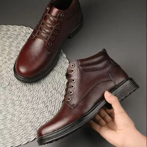 Chaussures habillées Chelsea en similicuir à imprimé animal, à enfiler, avec lacets |   Bottines classiques faites à la main avec panneaux latéraux élastiques - Product Image 1