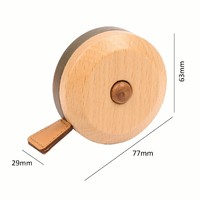 Accessoires de papeterie en bois, mètre à ruban rond, 2.4 M, [1.5]