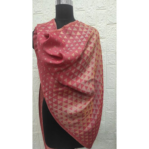 Premium Fine Wool Zari Pyramid Stoles Luxury Fine Wool Silk Lurex Blend <b>Shawls</b> 70x200 Cms Elegant Designer <b>Wraps</b> for Women - Product Image 6