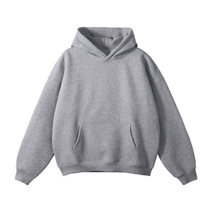 Sweat à capuche pour homme de haute qualité, 100% coton, gaufré, sans cordon, en molleton épais, coupe oversize, personnalisé, grande taille, impression numérique - Product Image 3