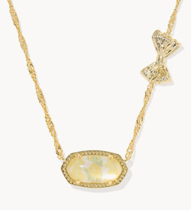 Collar con Colgante de Cristal en Forma de Lazo y Flor, Chapado en Oro de 18K, para Mujer, KS Fashion - Product Image 3