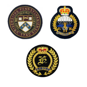 Insignias Bordadas a Mano con Hilo Metálico para Blazer, Precio Económico, Colores Personalizados, Logotipo, Lona de Alta Calidad, Servicio OEM/ODM - Product Image 6